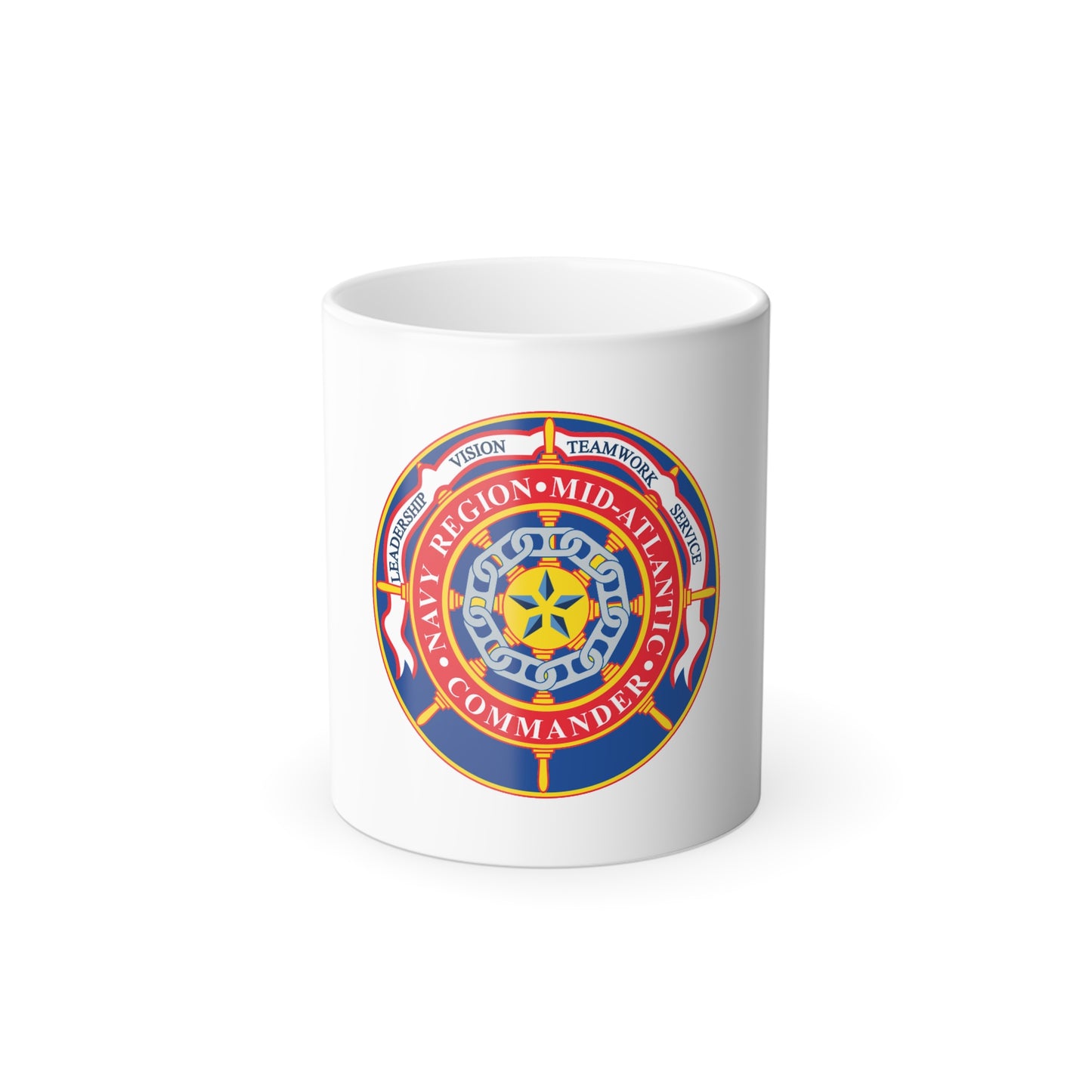 CMNDR Navy Region Mid Atlantic (U.S. Navy) Color Changing Mug 11oz