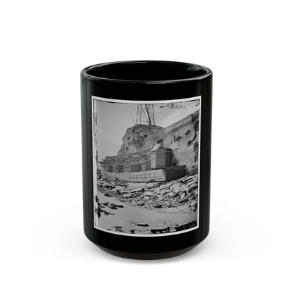 Charleston, S.C. Palmetto Reinforcements On The Channel Side Of Fort Sumter (U.S. Civil War) Black Coffee Mug-15oz-Go Mug Yourself