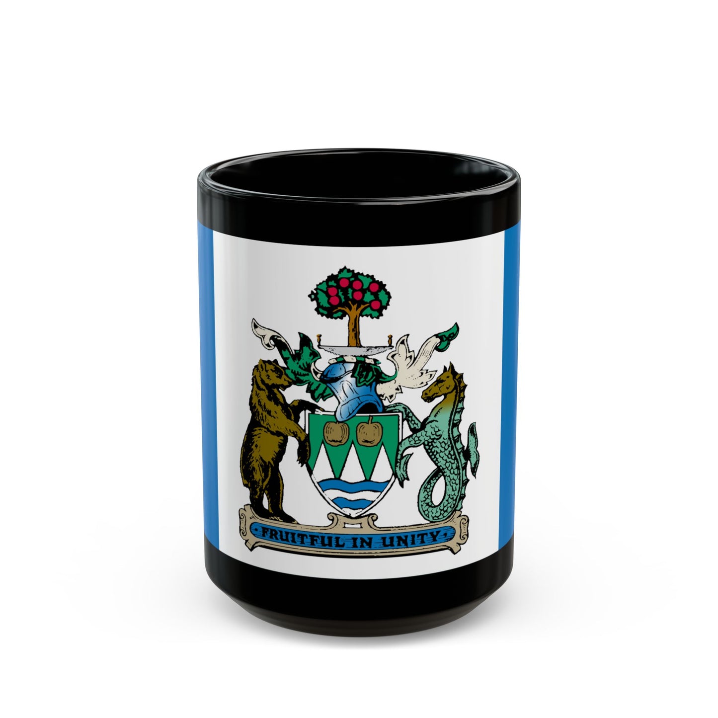 Flag of Kelowna British Columbia Canada - Black Coffee Mug-15oz-Go Mug Yourself