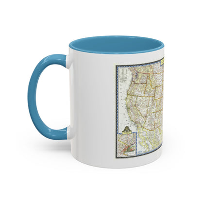 USA - The United States (1951) (Map) Accent Coffee Mug