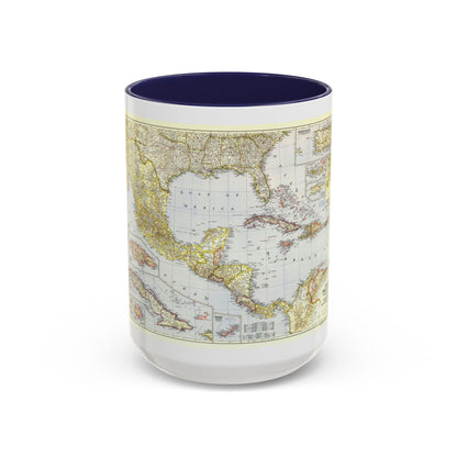 Central America - The Caribbean (1947) (Map) Accent Coffee Mug