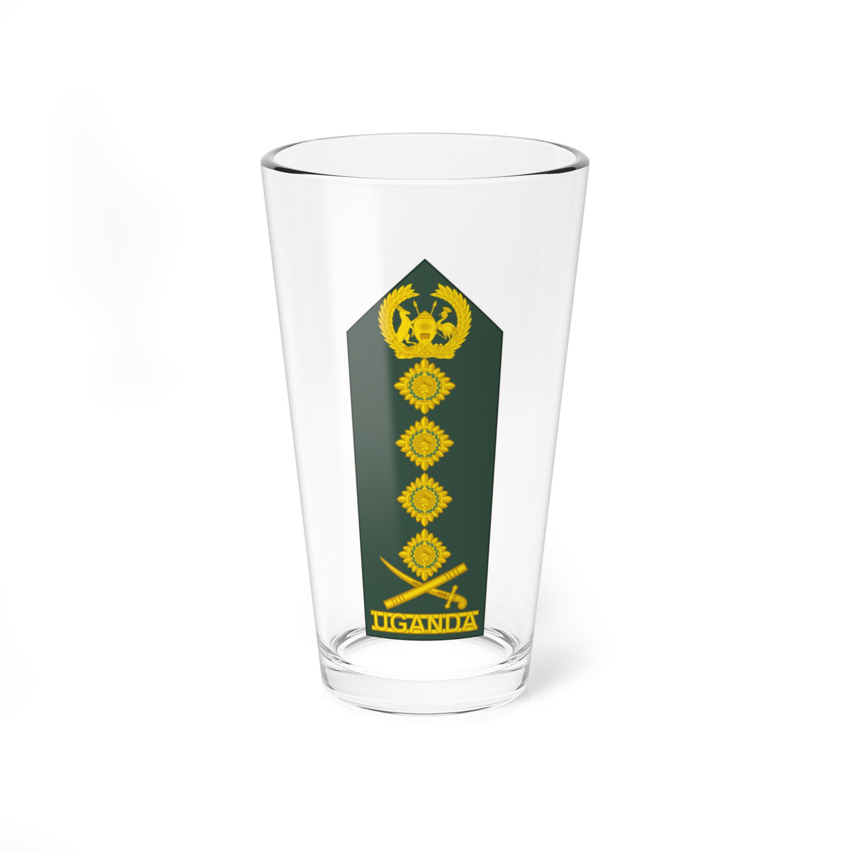 Uganda Army OF 9 2019 (Uganda) (Military Rank) Pint Glass 16oz