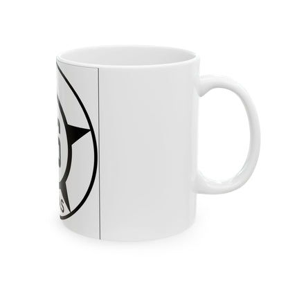 Old Texas 46 (Texas) (Road Sign) White Coffee Mug
