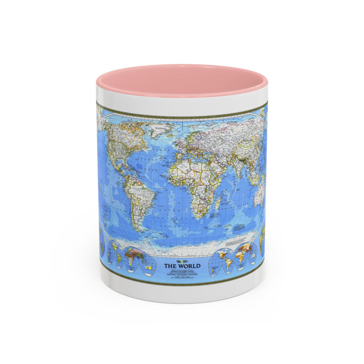 World Map (1988) (Map) Accent Coffee Mug