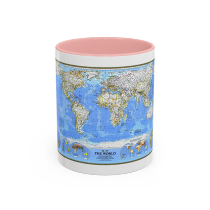 World Map (1988) (Map) Accent Coffee Mug