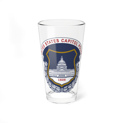 Emblem of the United States Capitol Police (United States) (Coat of Arms) Pint Glass 16oz