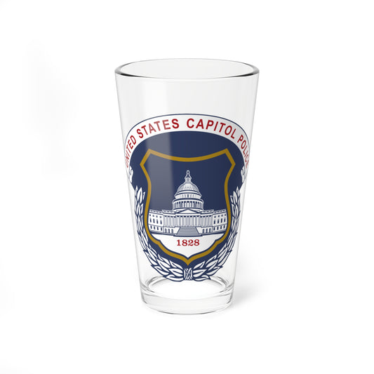Emblem of the United States Capitol Police (United States) (Coat of Arms) Pint Glass 16oz