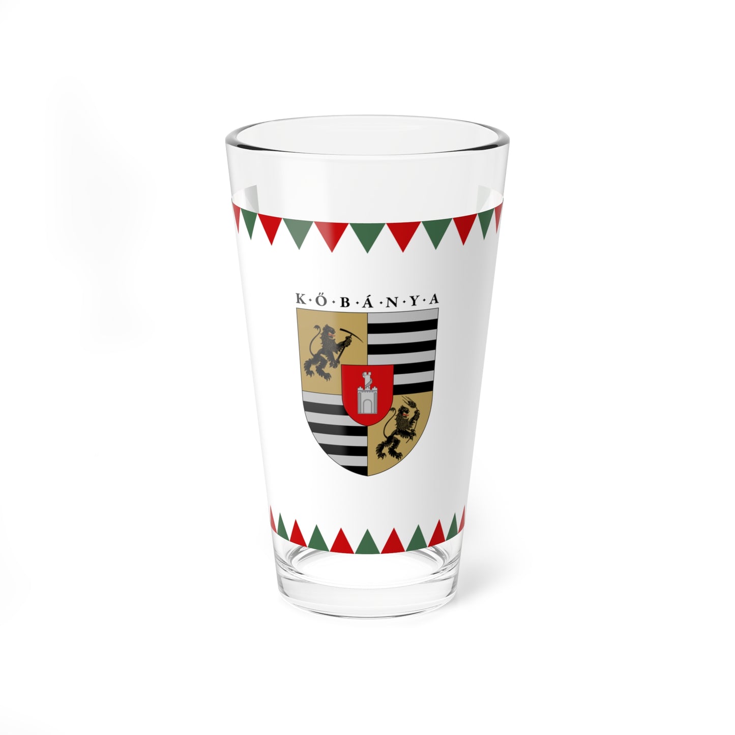 Flag of the 10th District of Budapest ceremonial variant (Hungary) Pint Glass 16oz