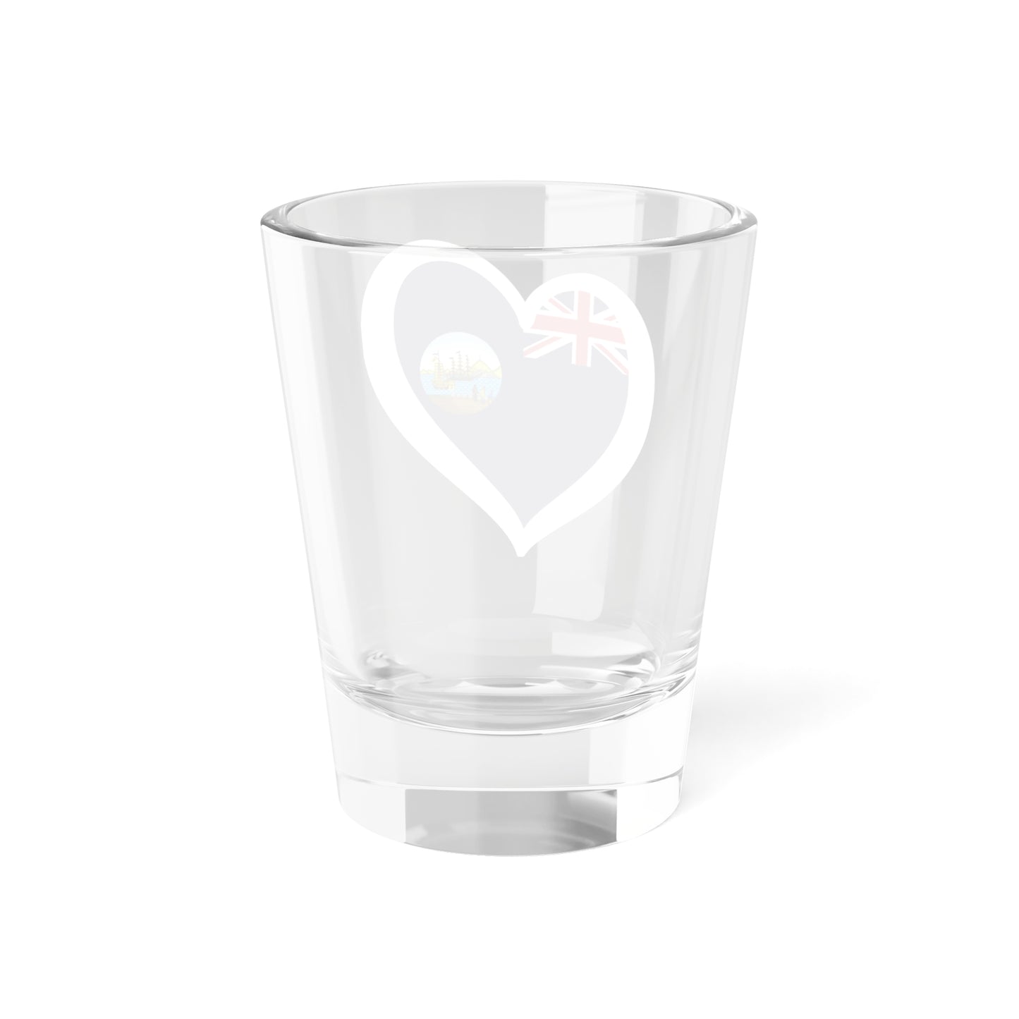 Eurovision Song Contest heart Hong Kong white 1876-1955 (China) Shot Glass 1.5oz