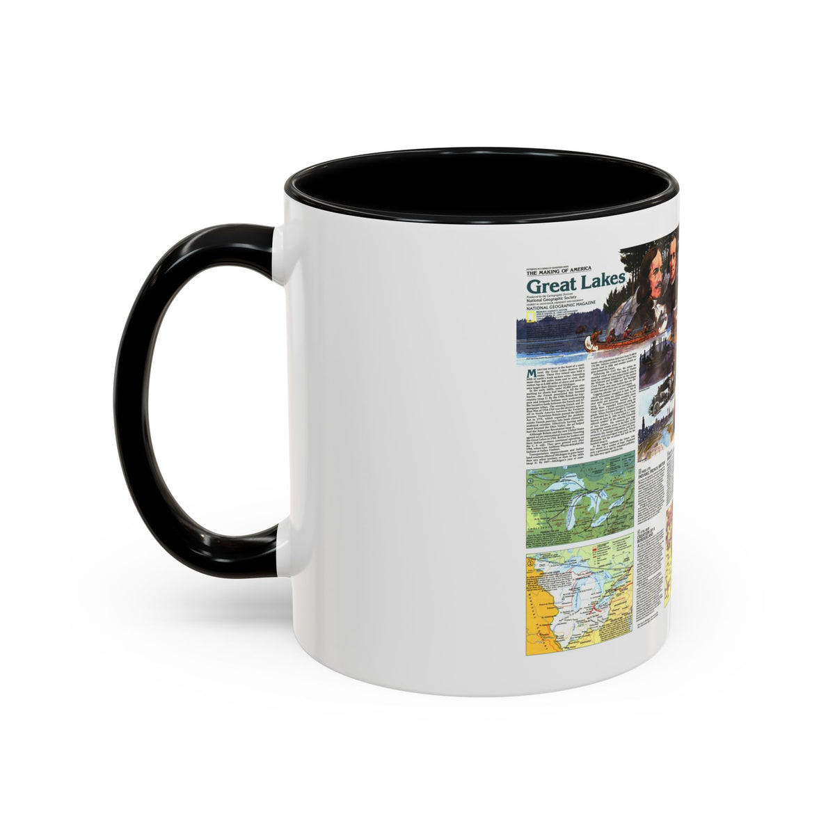 Canada - The Great Lakes 2 (1987) (Map) Accent Coffee Mug