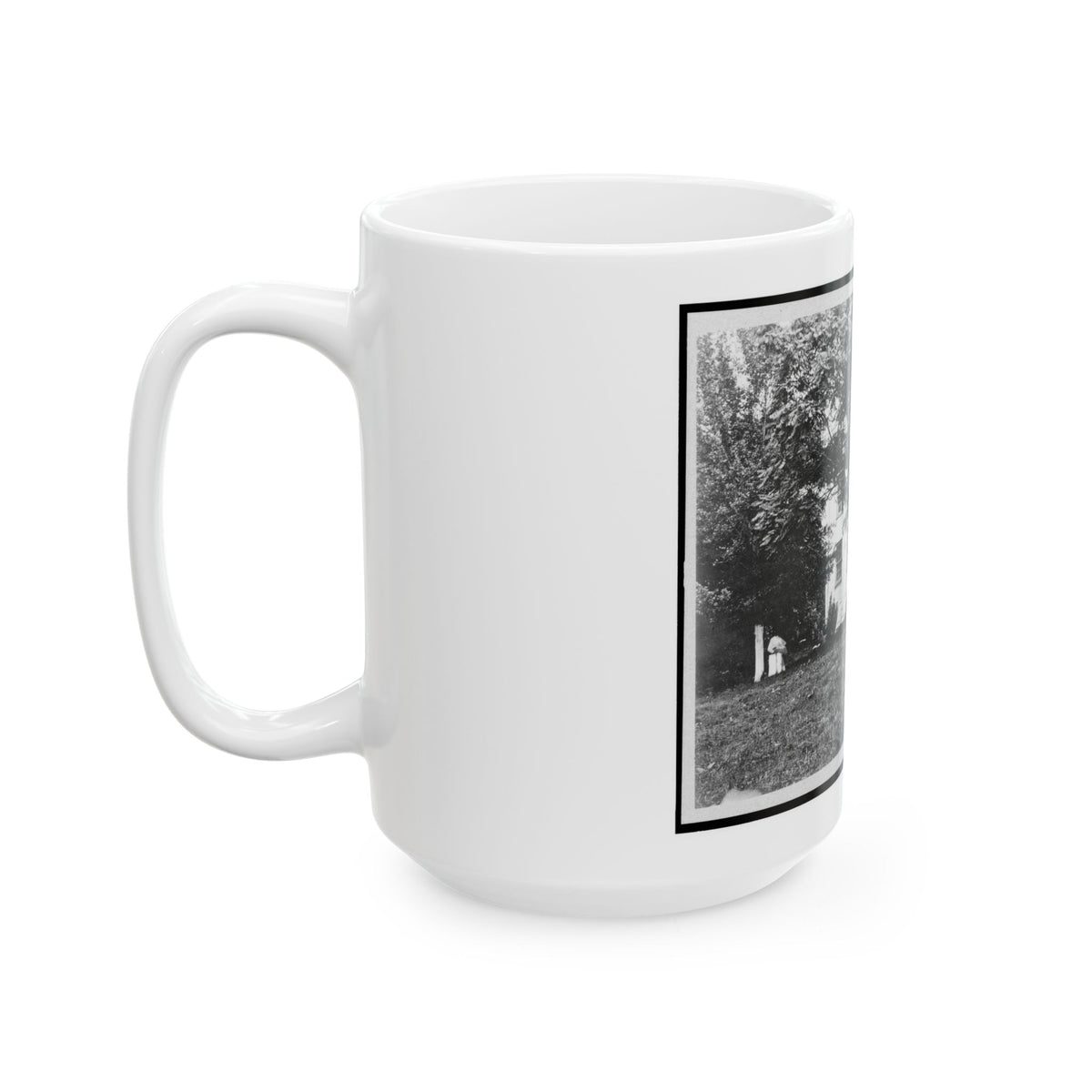 D.R. Miller House, With Family On Porch, Hagerstown Pike, Antietam, Maryland (U.S. Civil War) White Coffee Mug