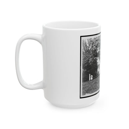 D.R. Miller House, With Family On Porch, Hagerstown Pike, Antietam, Maryland (U.S. Civil War) White Coffee Mug