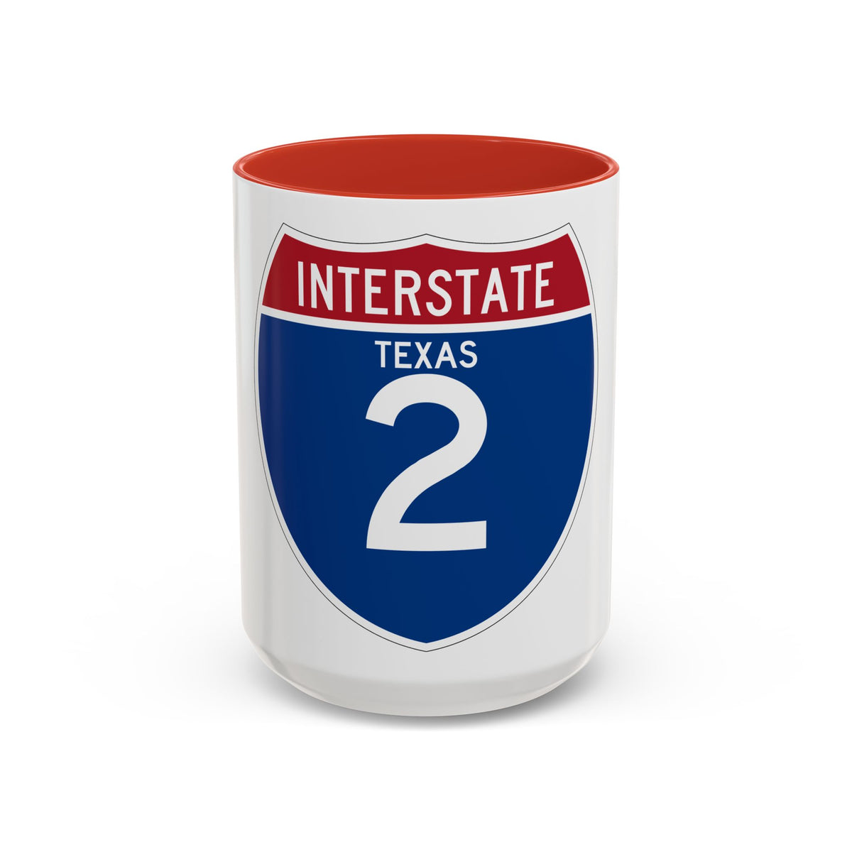 Interstate 2 (U.S. Highways) Accent Coffee Mug