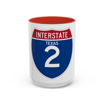 Interstate 2 (U.S. Highways) Accent Coffee Mug