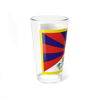 Flag of Tibet 3-2 (China) Pint Glass 16oz