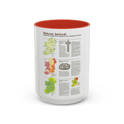 Ireland - Historic Pre-Christian to the Modern Day (1981) (Map) Accent Coffee Mug