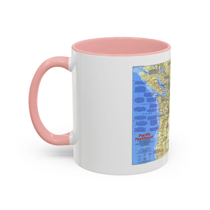 USA - Pacific Northwest 1 (1986) (Map) Accent Coffee Mug