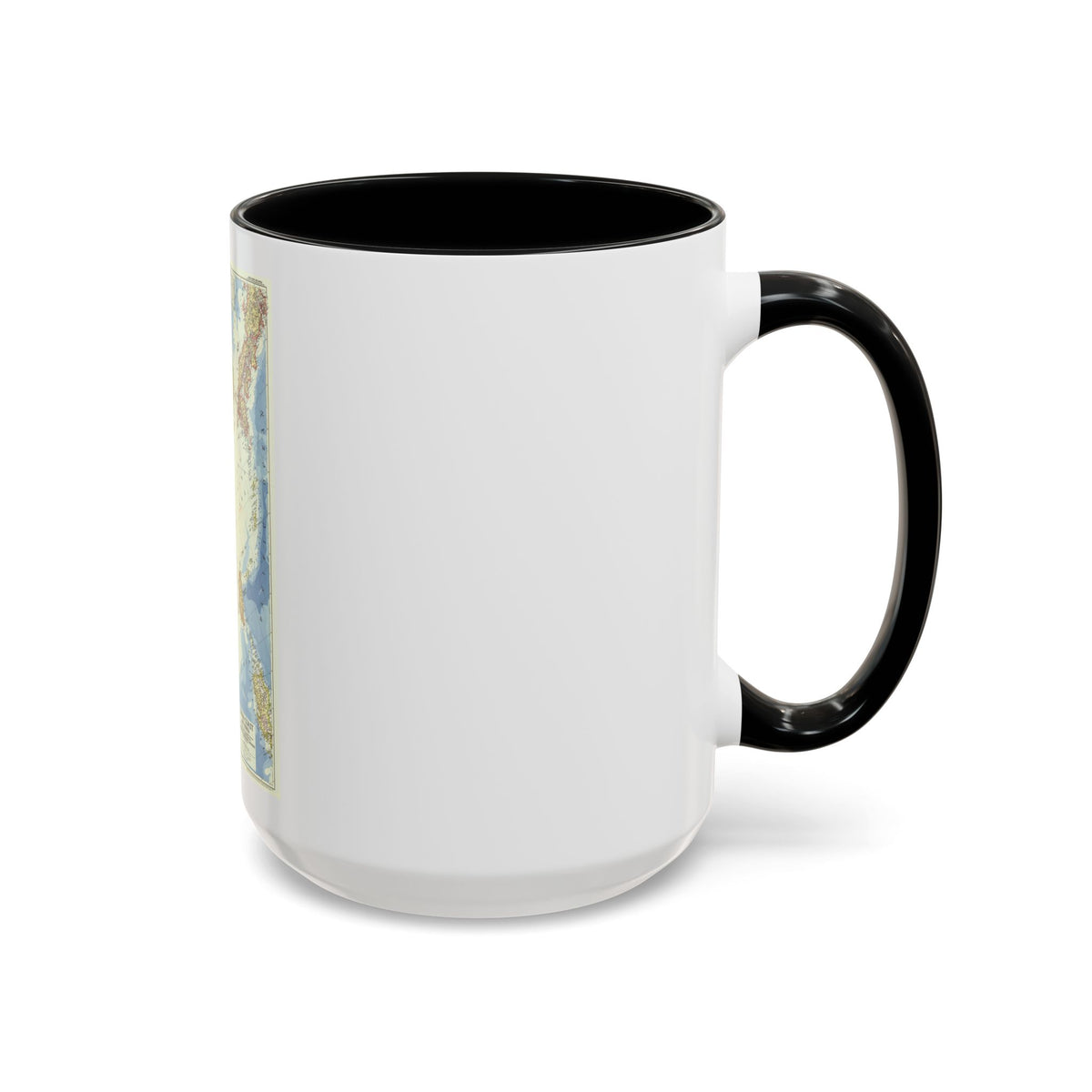 China Coast and Korea (1953) (Map) Accent Coffee Mug