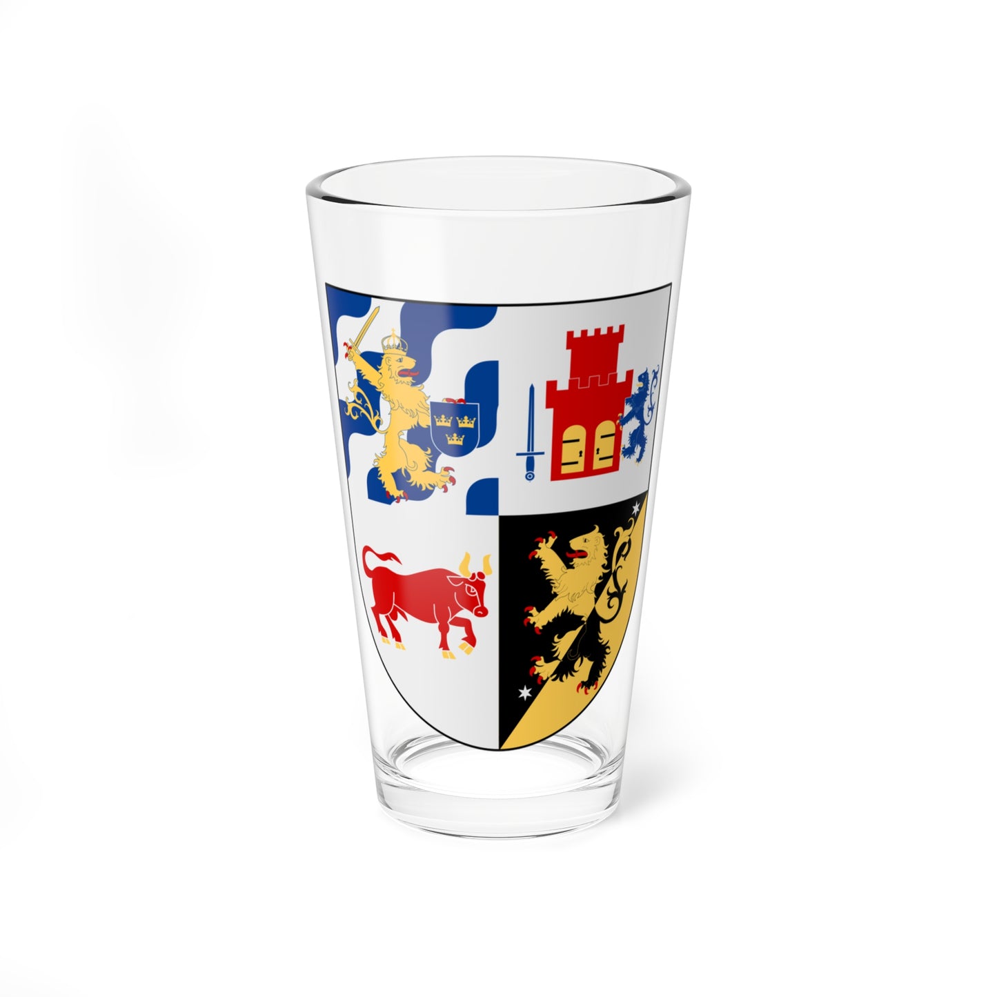 Västra Götaland vapen (Sweden) (Coat of Arms) Pint Glass 16oz