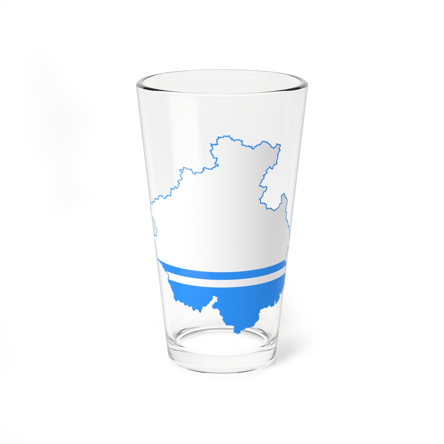 Flag-map of Altai Republic (Russia) Pint Glass 16oz