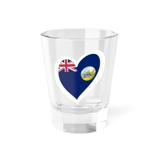 Eurovision Song Contest heart Hong Kong white 1955-1959 (China) Shot Glass 1.5oz