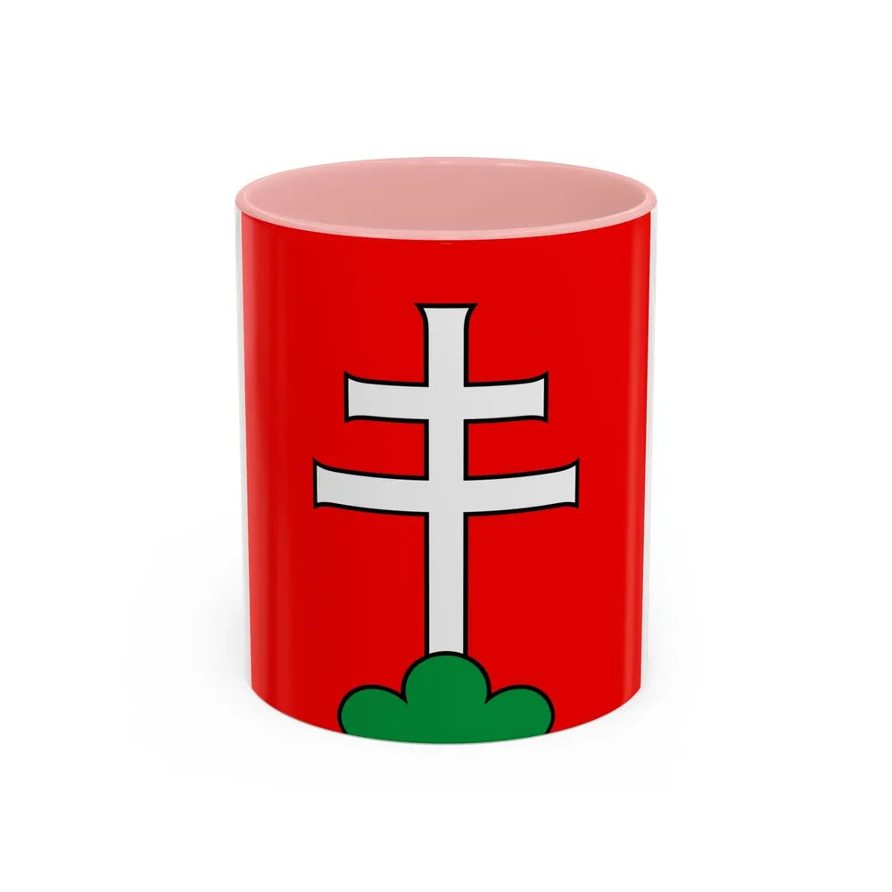 Flag of Elfingen Switzerland - Accent Coffee Mug-11oz-Pink-Go Mug Yourself