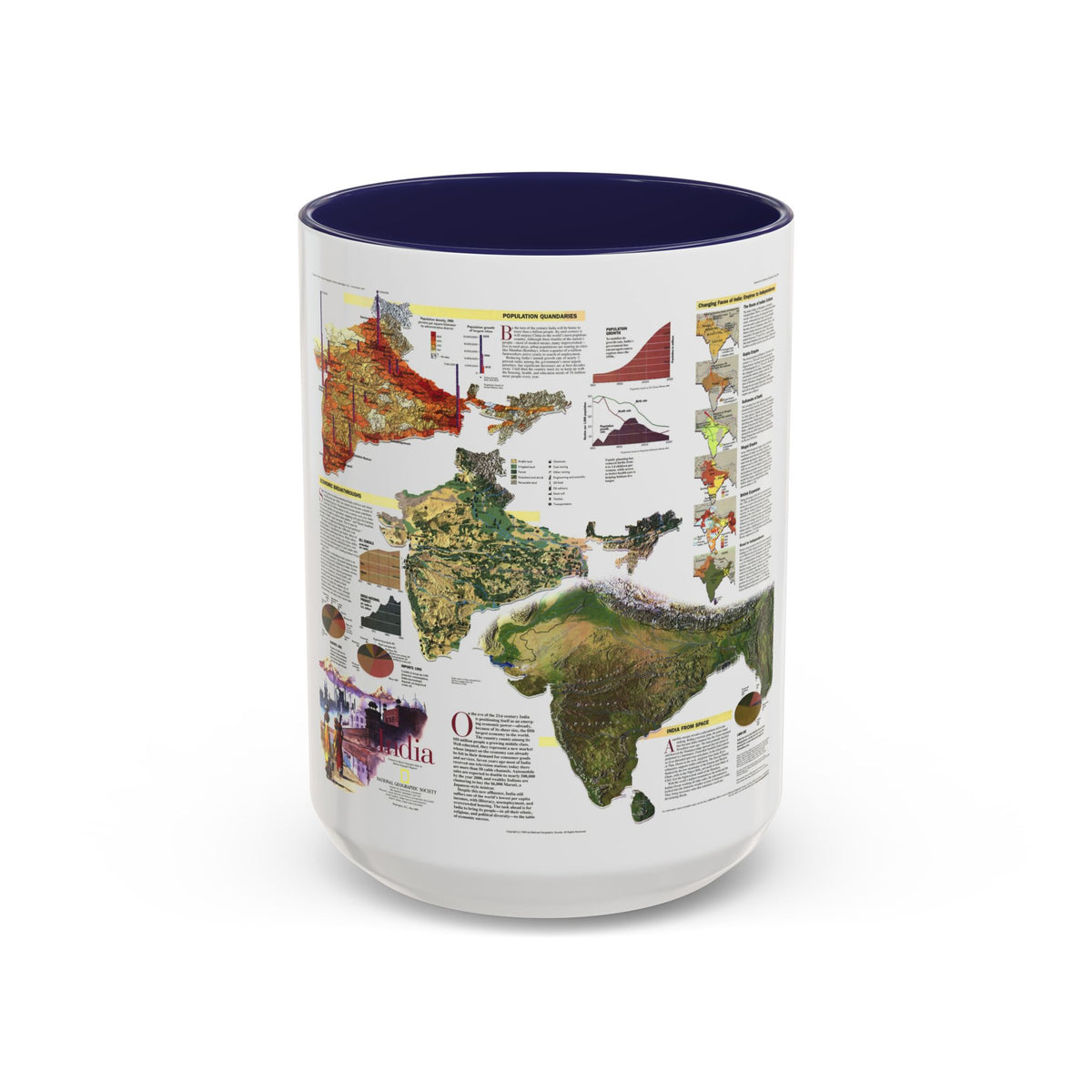 India (1997) (Map) Accent Coffee Mug