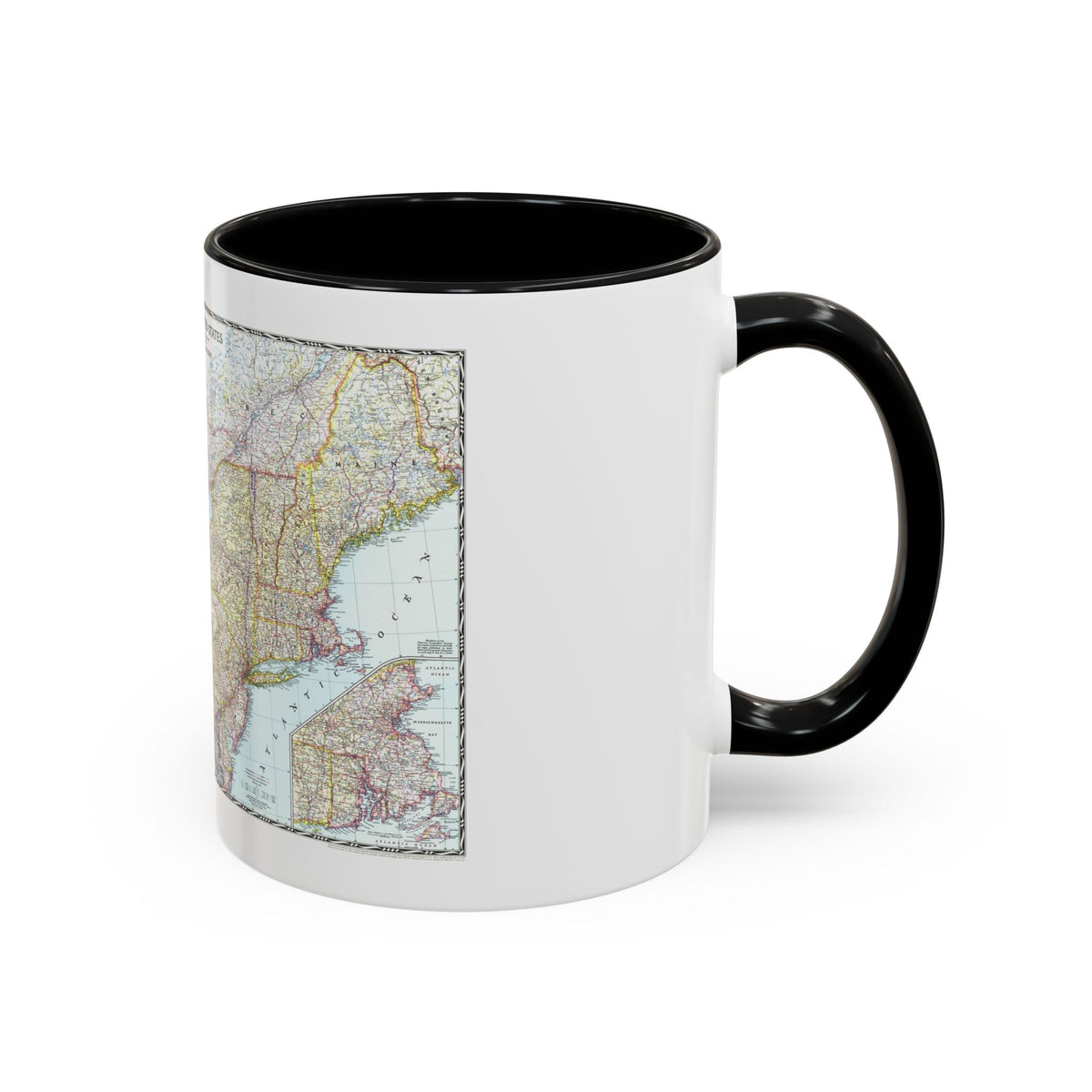 USA - Northeastern (1945) (Map) Accent Coffee Mug