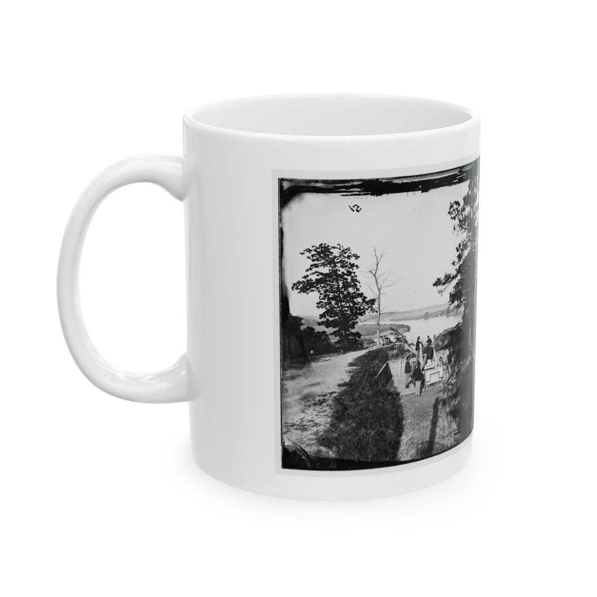 James River, Va. Confederate Gun In Battery Brooks (U.S. Civil War) White Coffee Mug