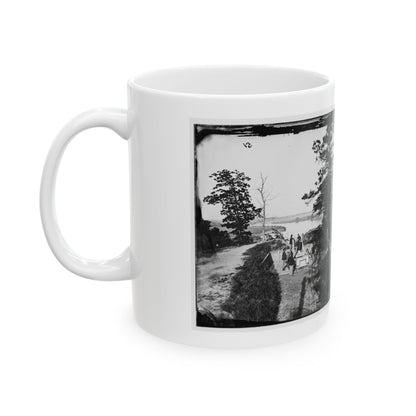 James River, Va. Confederate Gun In Battery Brooks (U.S. Civil War) White Coffee Mug