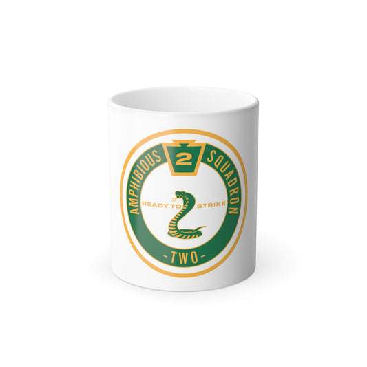Amphibious Squadron 2 Ready To Strike (U.S. Navy) Color Changing Mug 11oz