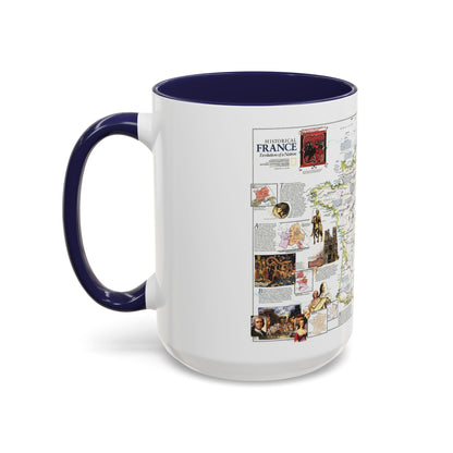 France- - Historical Evolution of a Nation (1989) (Map) Accent Coffee Mug