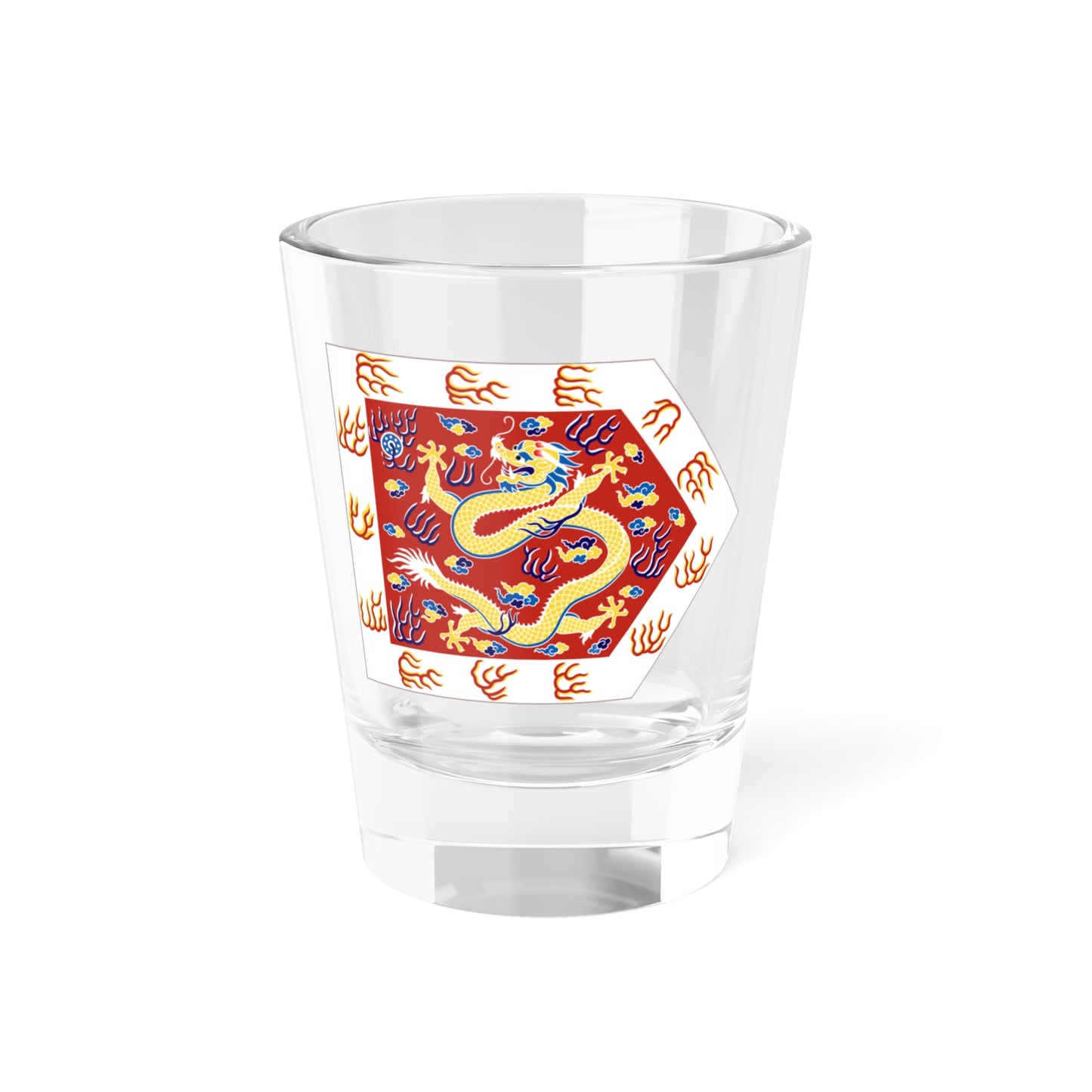 Bordered Red Banner (China) Shot Glass 1.5oz