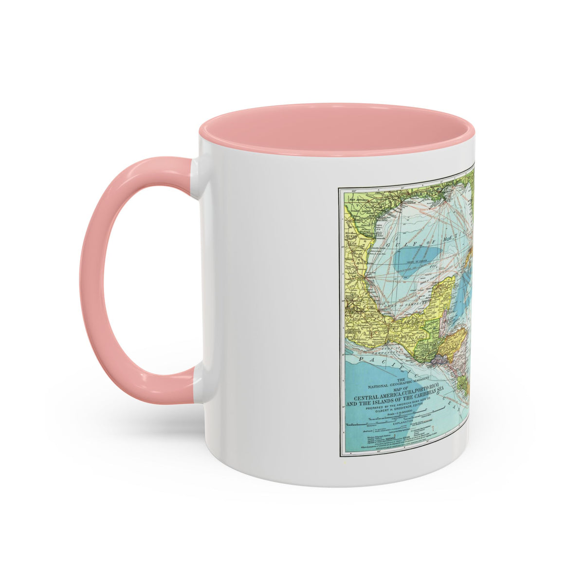 Central America (1913) (Map) Accent Coffee Mug
