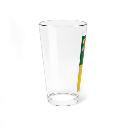 Flag-map of Saskatchewan (Canada) Pint Glass 16oz