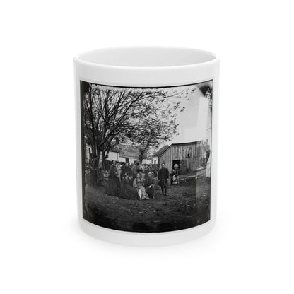 Fredericksburg, Va. Nurses And Officers Of The U.S. Sanitary Commission (U.S. Civil War) White Coffee Mug