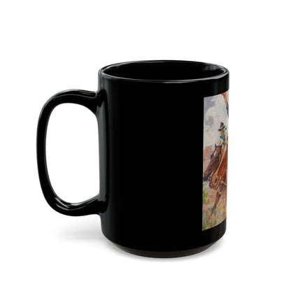 Cowboys on the Plains - Black Coffee Mug-Go Mug Yourself