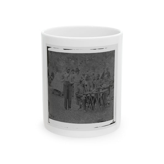 Bealeton, Virginia. Captain Henry P. Smith's Mess. Company D, 93d New York Volunteers (U.S. Civil War) White Coffee Mug