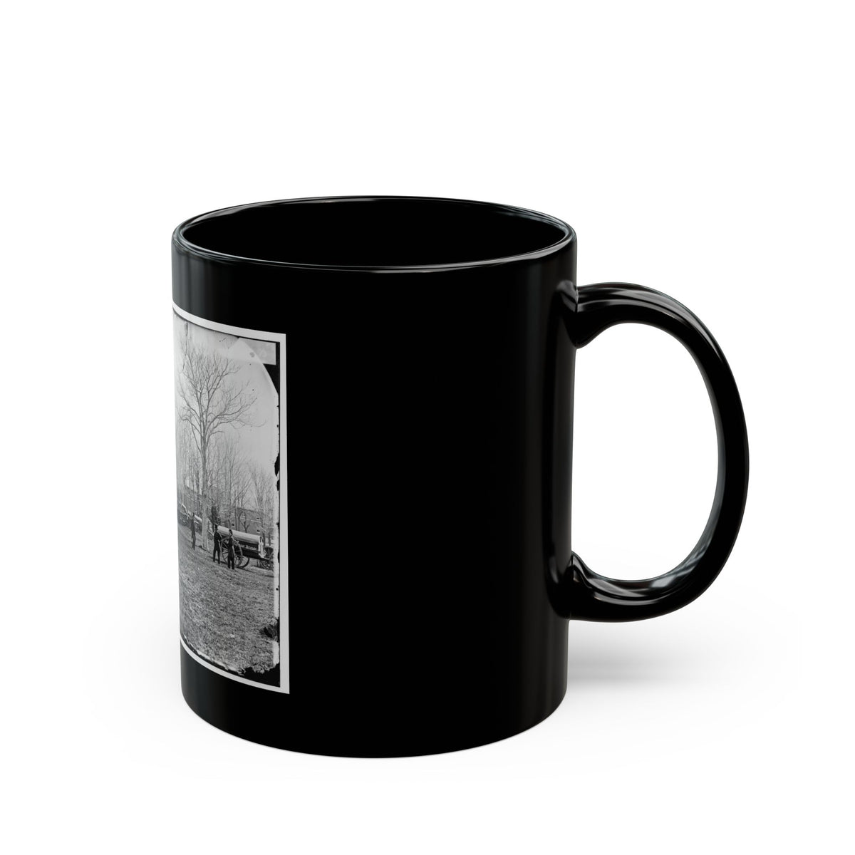 Washington, D.C. Park Of Wiard Guns At The Arsenal; H.L. Stuart, Nathaniel P. Willis, And Gen. Daniel E. Sickles At Right (U.S. Civil War) Black Coffee Mug