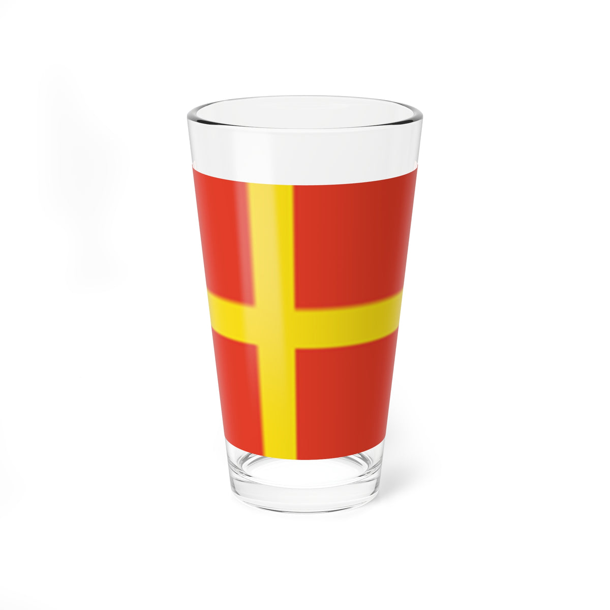 Skanska flaggan (Sweden) Pint Glass 16oz