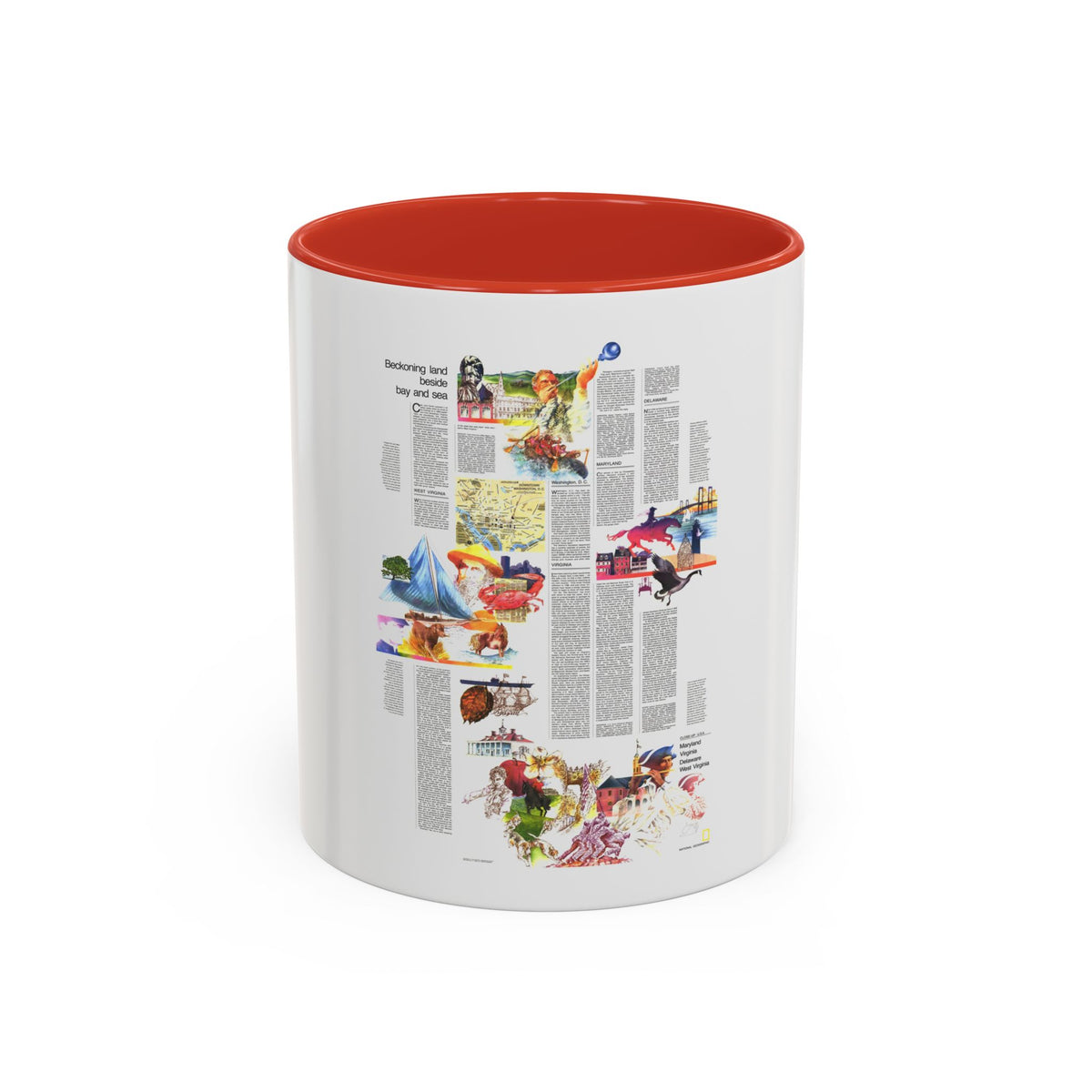 USA - Mid-Atlantic States 2 (1976) (Map) Accent Coffee Mug