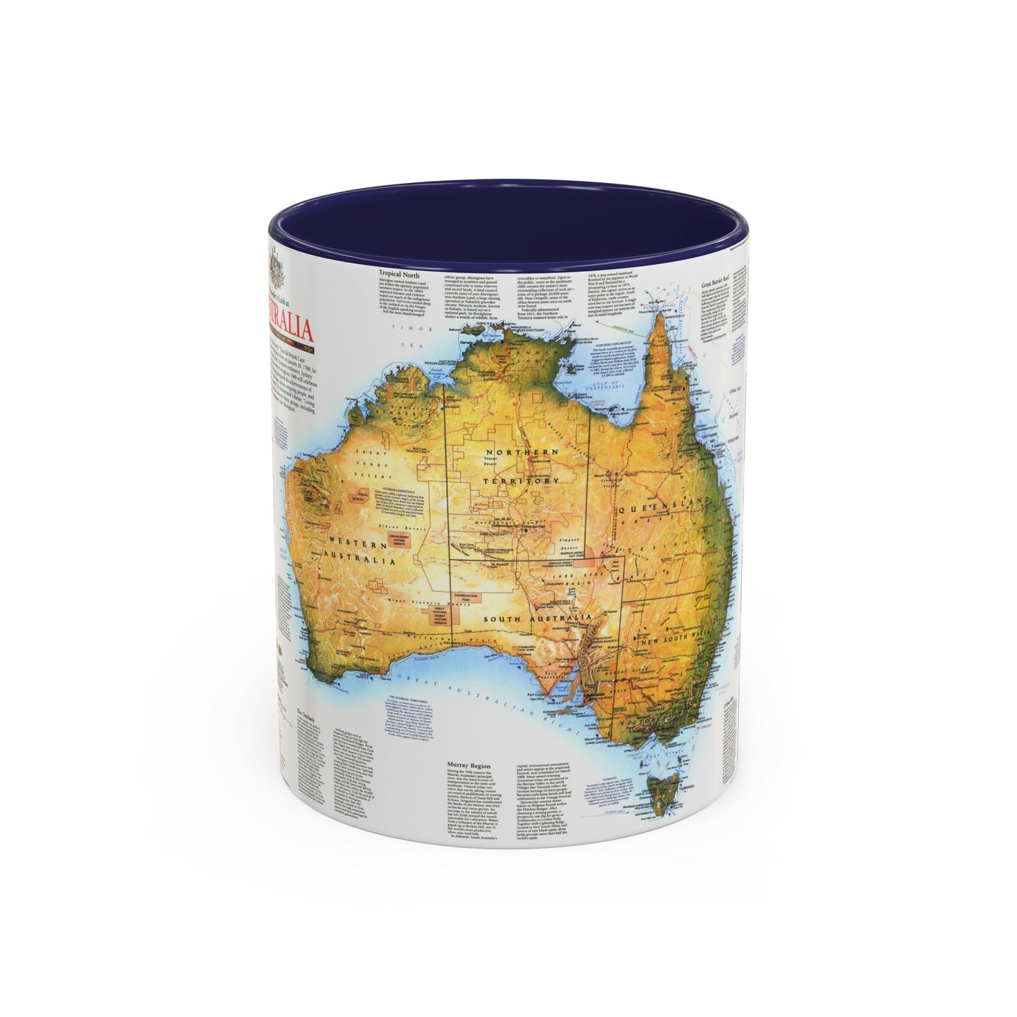 Australia - A Traveller's Look (1988) (Map) Accent Coffee Mug