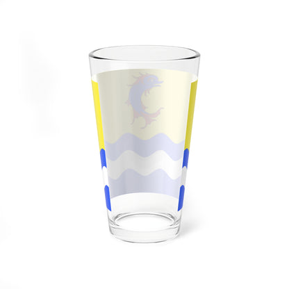 Drapeau departement fr Drome (France) Pint Glass 16oz