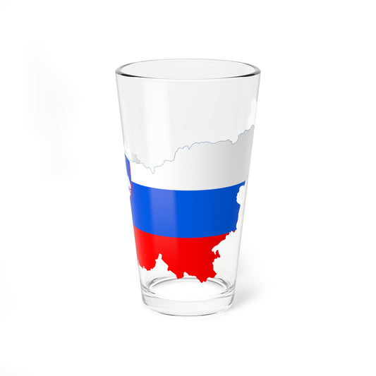 Flag-map of Slovenia2 (Slovenia) Pint Glass 16oz