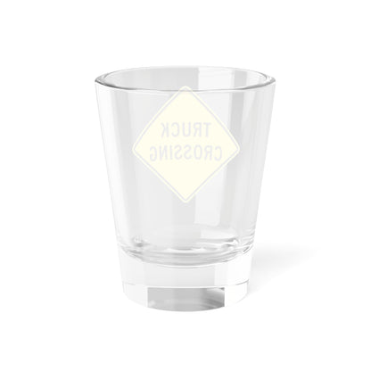 MUTCD-MI W11-10a (Michigan) (Road Sign) Shot Glass 1.5oz