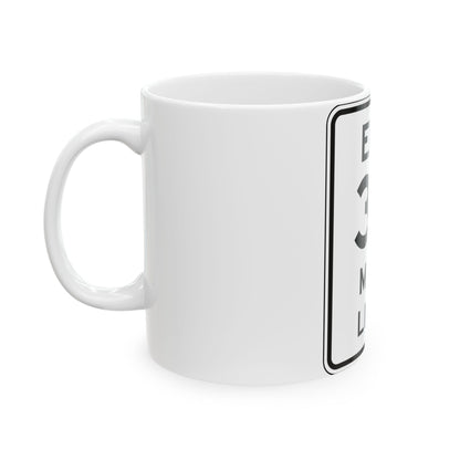 NYSDOT NYR2-11 (New York) (Road Sign) White Coffee Mug