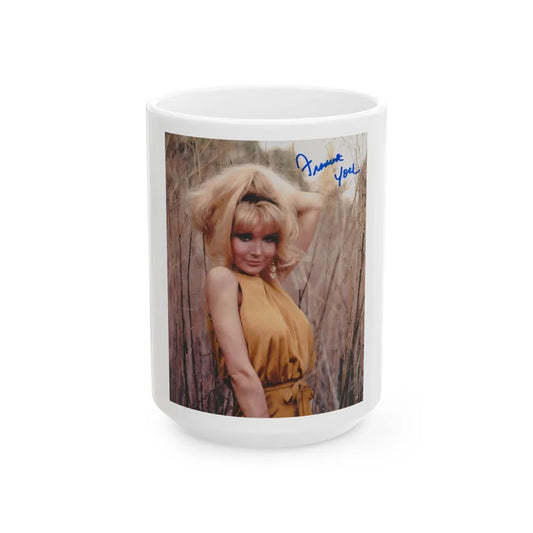 Francine York #19 (Vintage Female Icon) White Coffee Mug-15oz-Go Mug Yourself