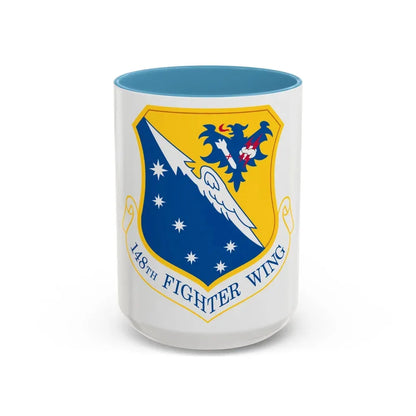 148th Fighter Wing (U.S. Air Force) Accent Coffee Mug 15oz Light Blue - Go Mug Yourself