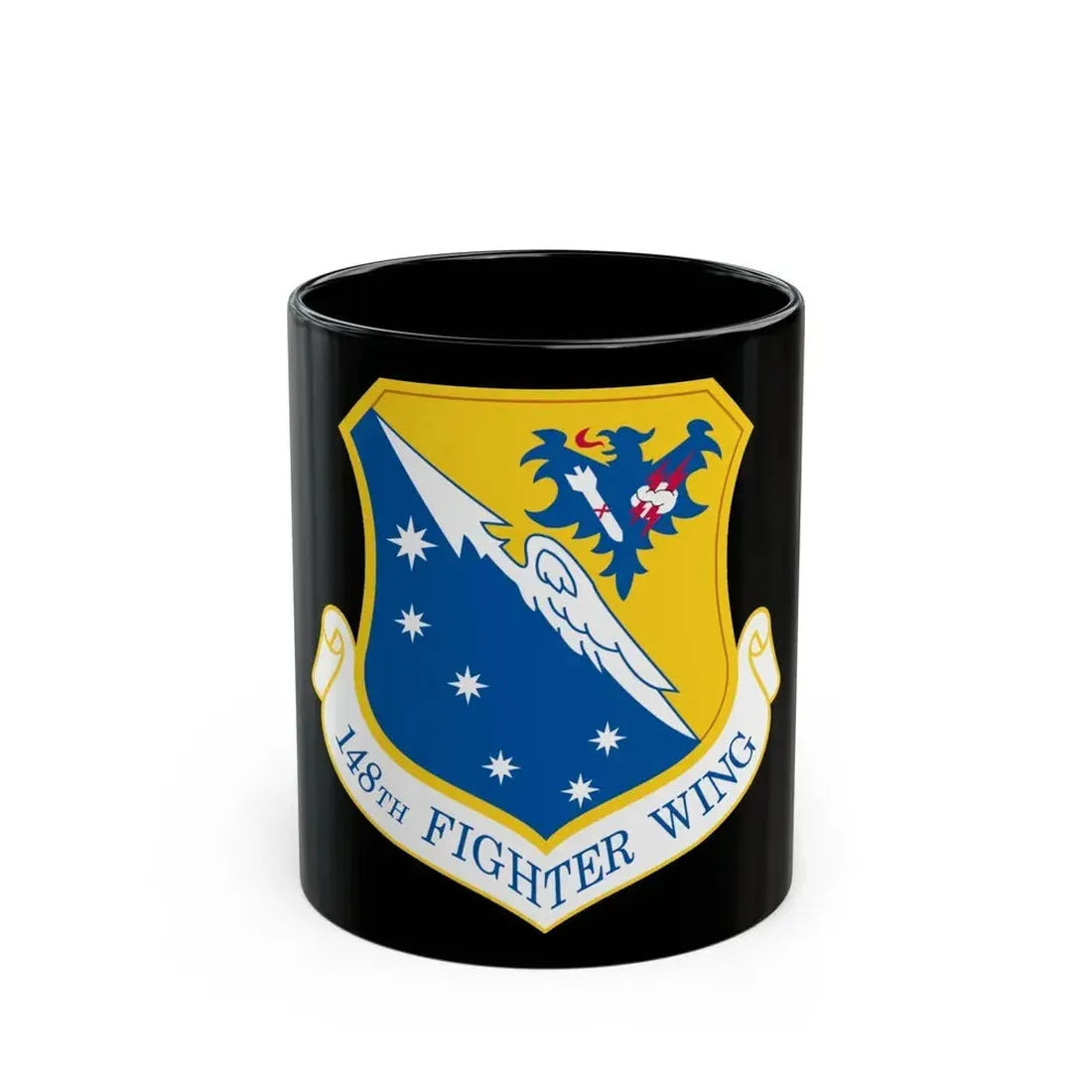 148th Fighter Wing (U.S. Air Force) Black Coffee Mug 11oz - Go Mug Yourself