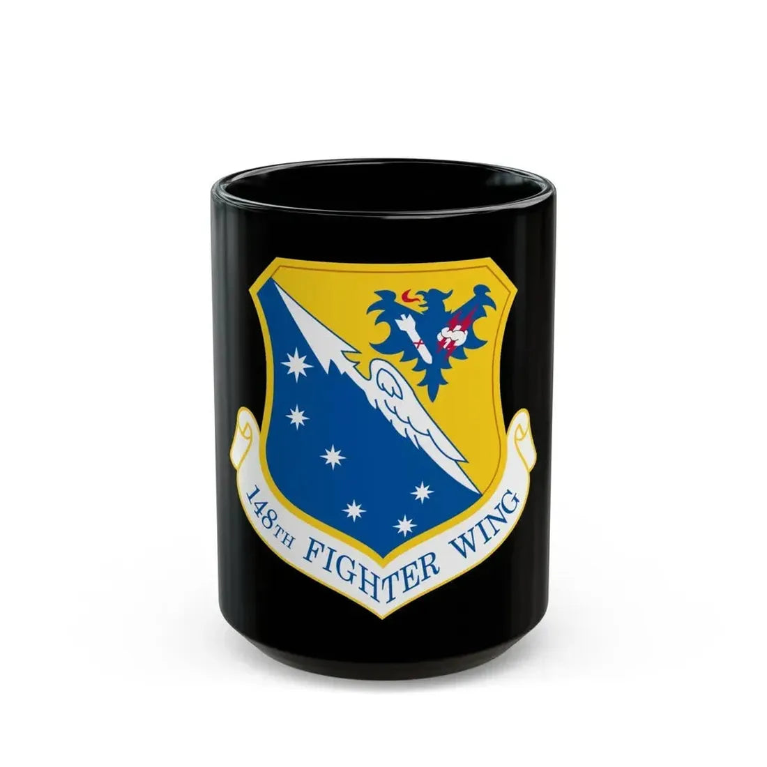 148th Fighter Wing (U.S. Air Force) Black Coffee Mug 15oz - Go Mug Yourself